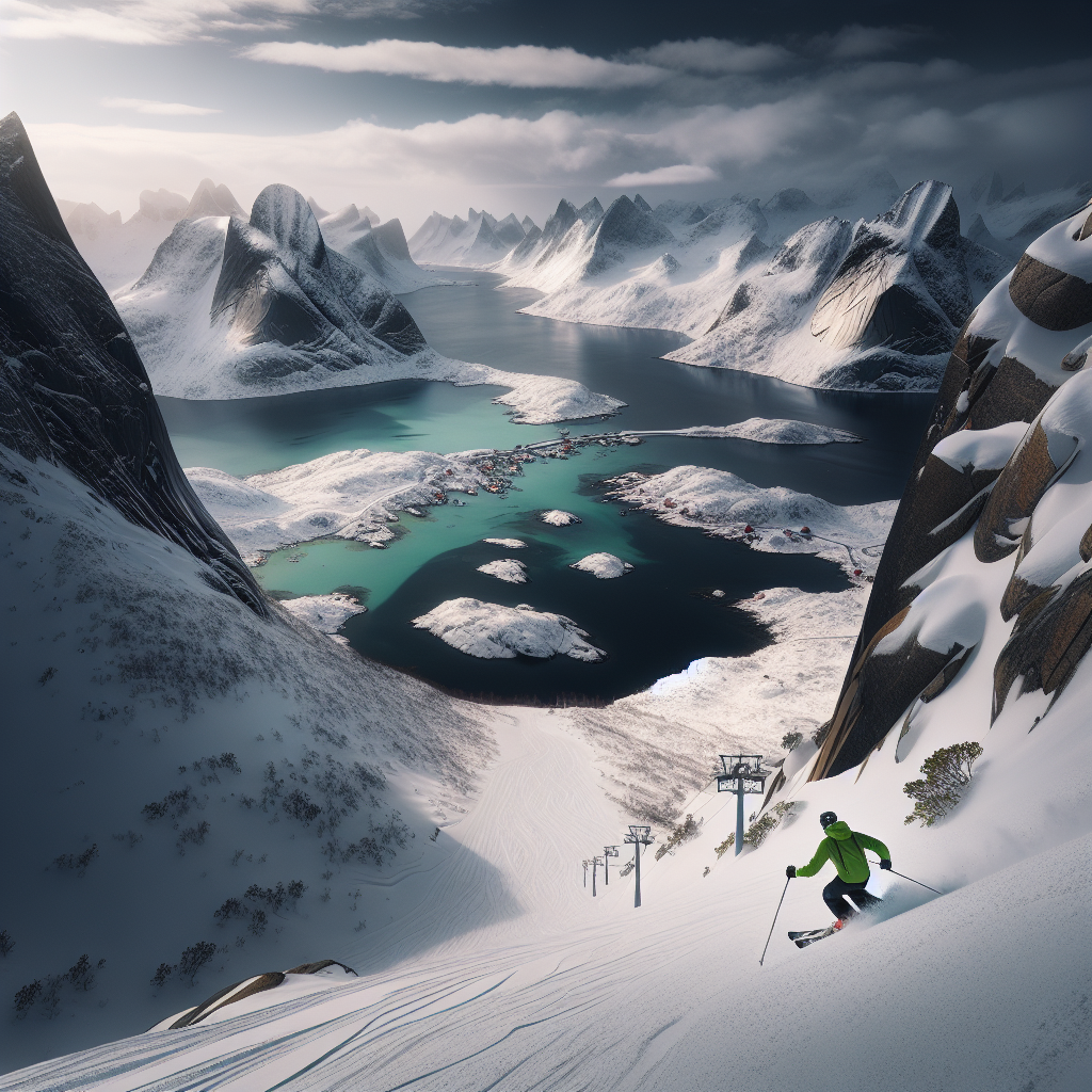 Skikjøring i Lofoten